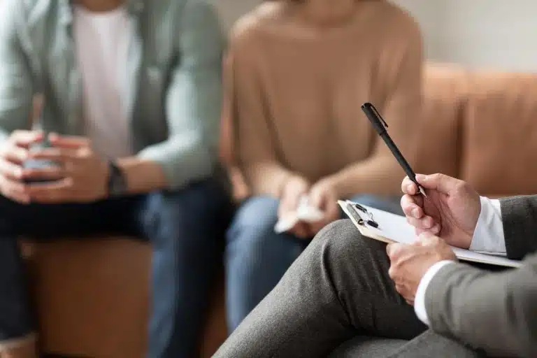 couple having a couples therapist