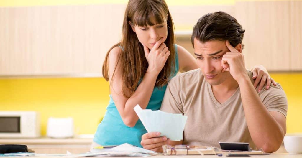 Couple trying to solve finances