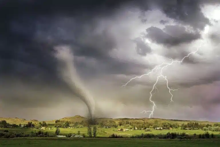 storm with a tornado